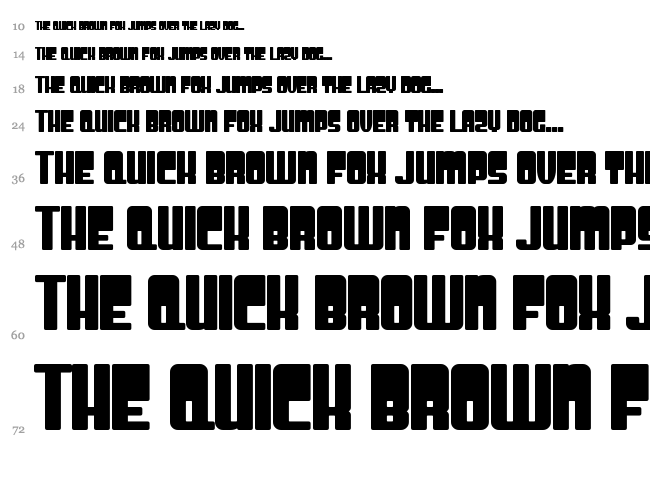 SF Groove Machine font waterfall